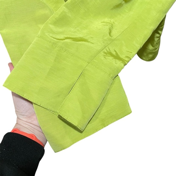 Lafayette 148 Stylish Chartreuse Women's Linen Blend Jacket - Picture 7 of 14